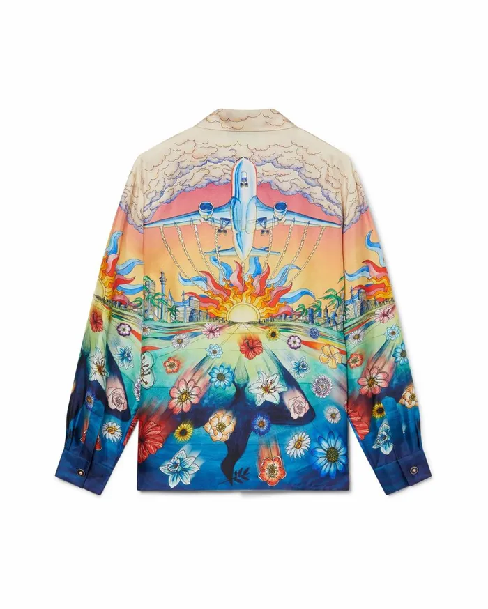 Shirts MenWomen Casablanca Paris L039Envol Silk Shirt Shirts MenWomen Casablanca Paris L039Envol Silk Shirt