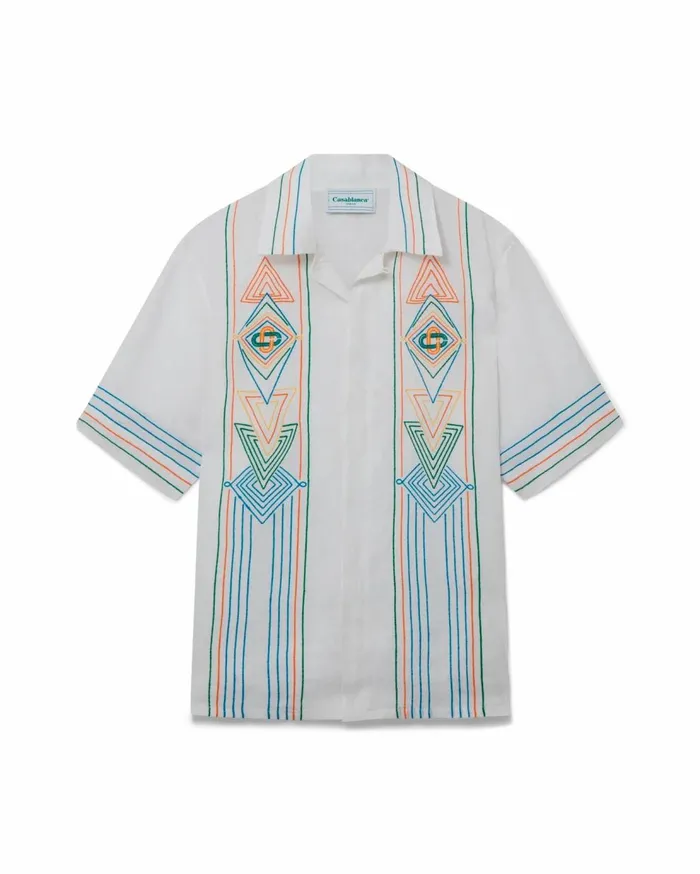 Shirts MenWomen Casablanca Paris Le Fil De La Musique Linen Shirt