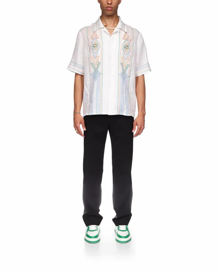 Shirts MenWomen Casablanca Paris Le Fil De La Musique Linen Shirt