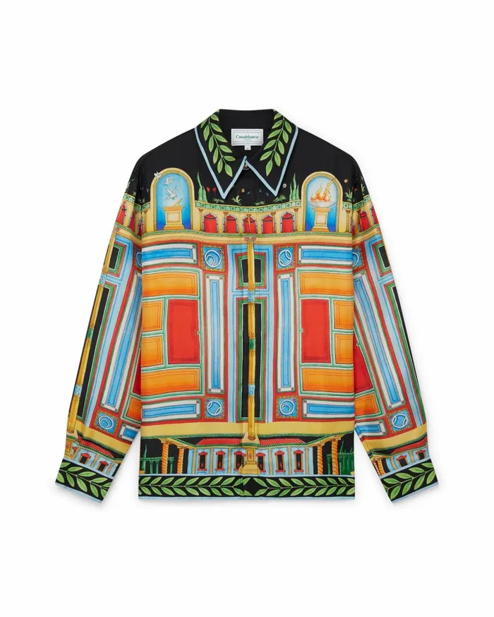 Shirts MenWomen Casablanca Paris Le Palais En Fleur Silk Shirt