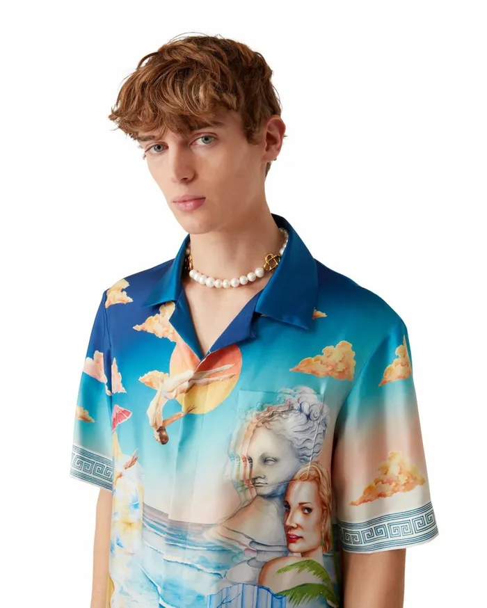 Shirts MenWomen Casablanca Paris Le Plongeon Silk Shirt Shirts MenWomen Casablanca Paris Le Plongeon Silk Shirt
