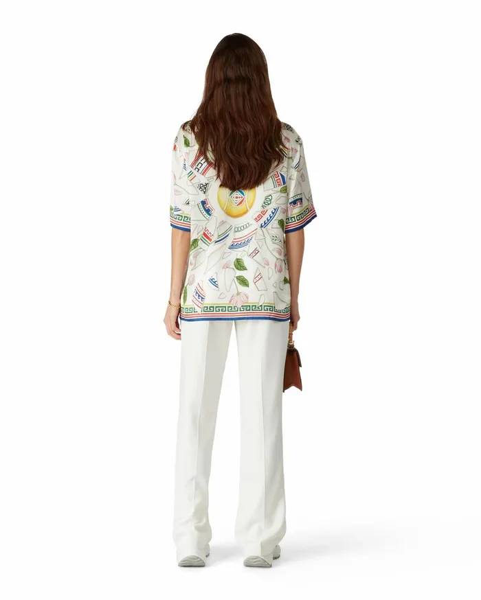 Shirts MenWomen Casablanca Paris Le Vase Brise Silk Shirt