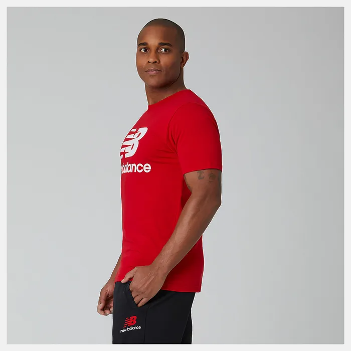 Shirts NB Essentials Stacked Logo Tee TEAM RED INLINE New Balance Men Shirts NB Essentials Stacked Logo Tee TEAM RED INLINE New Balance Men
