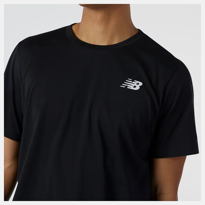 Shirts New Balance Men Heathertech Tee BLACK Shirts New Balance Men Heathertech Tee BLACK