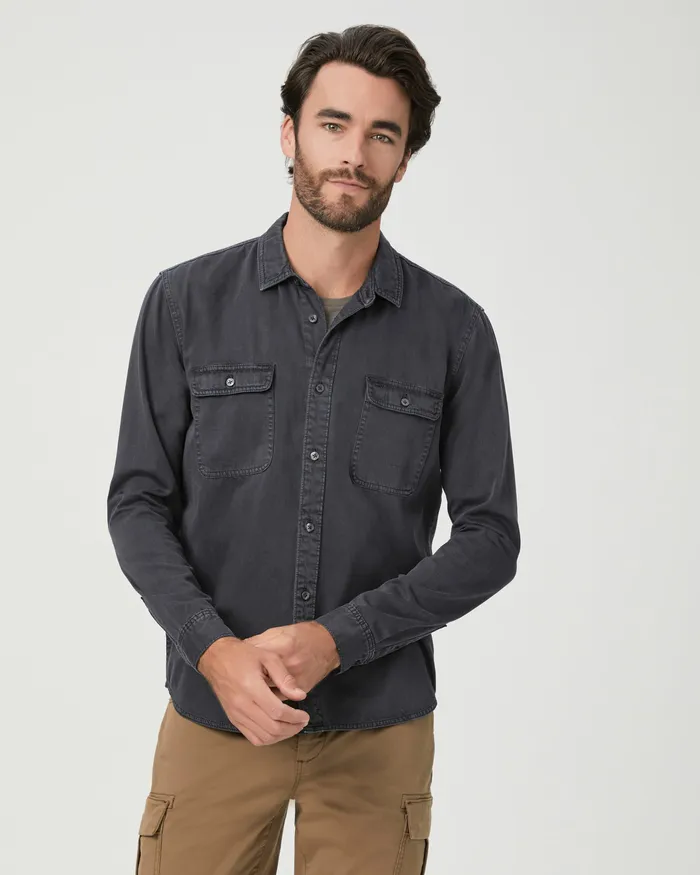 Shirts PAIGE Men Martin Shirt 8211 Vintage Dark Indigo