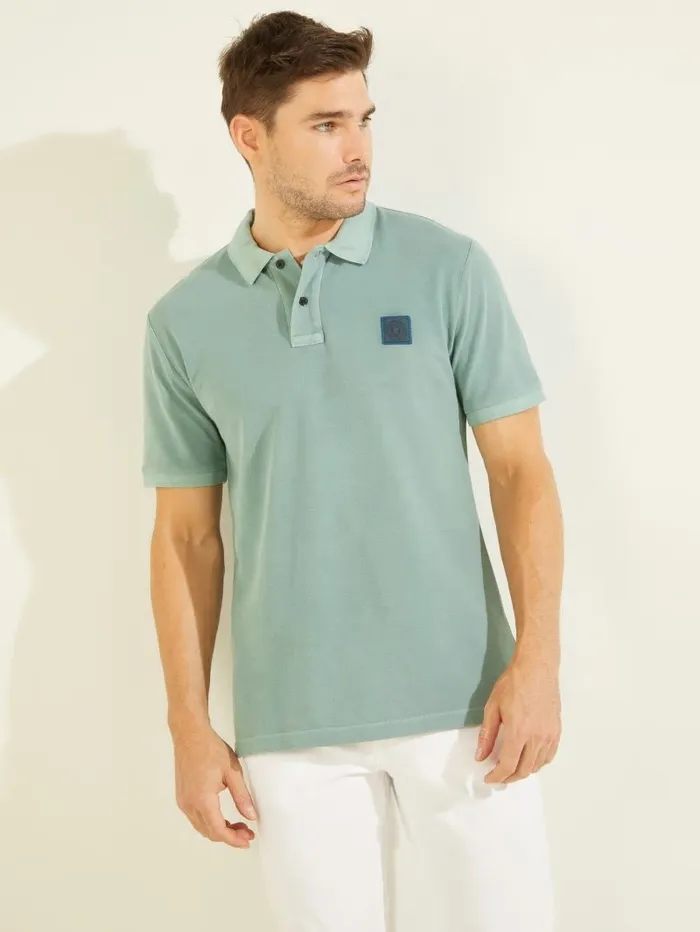Shirts Washed Polo Dark Jade 8211 GUESS Men