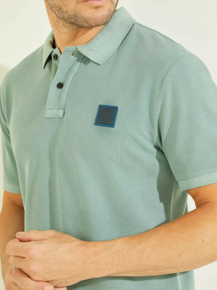Shirts Washed Polo Dark Jade 8211 GUESS Men