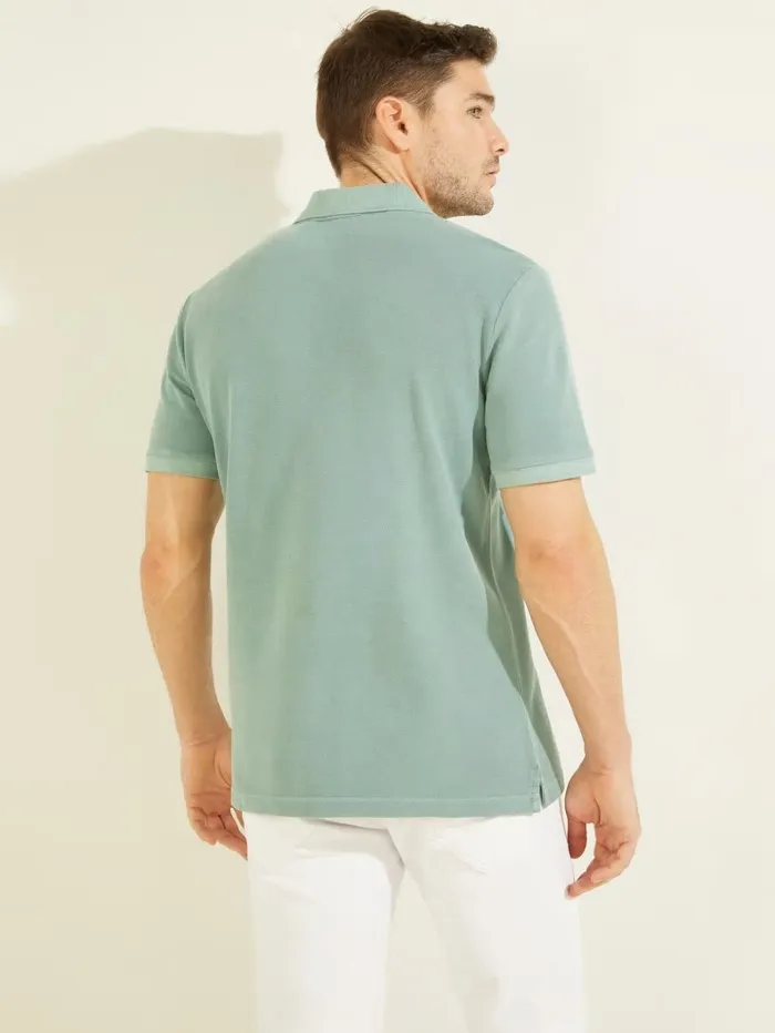 Shirts Washed Polo Dark Jade 8211 GUESS Men