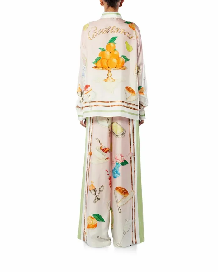 Shirts Women Casablanca Paris Ne Pas Deranger Silk Shirt Shirts Women Casablanca Paris Ne Pas Deranger Silk Shirt