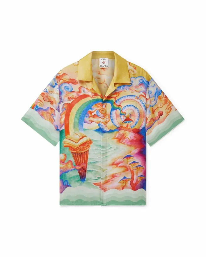 Shirts WomenMen Casablanca Paris Nature039s Teacher Silk Shirt
