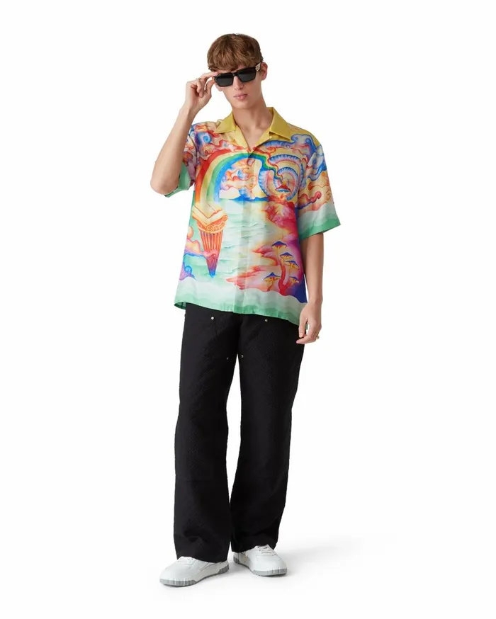 Shirts WomenMen Casablanca Paris Nature039s Teacher Silk Shirt Shirts WomenMen Casablanca Paris Nature039s Teacher Silk Shirt