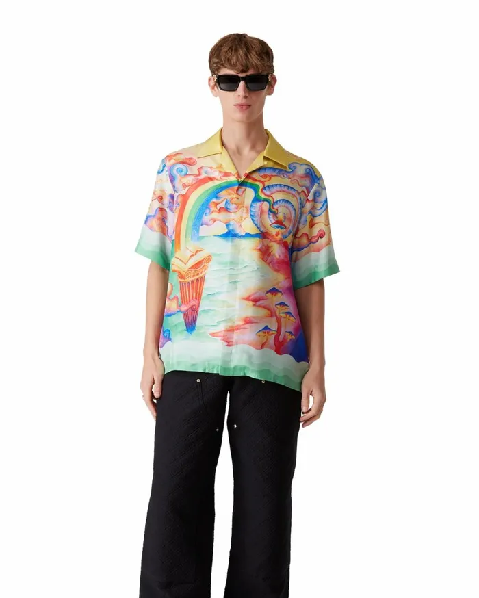 Shirts WomenMen Casablanca Paris Nature039s Teacher Silk Shirt Shirts WomenMen Casablanca Paris Nature039s Teacher Silk Shirt