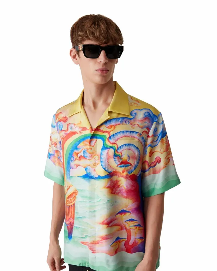 Shirts WomenMen Casablanca Paris Nature039s Teacher Silk Shirt Shirts WomenMen Casablanca Paris Nature039s Teacher Silk Shirt