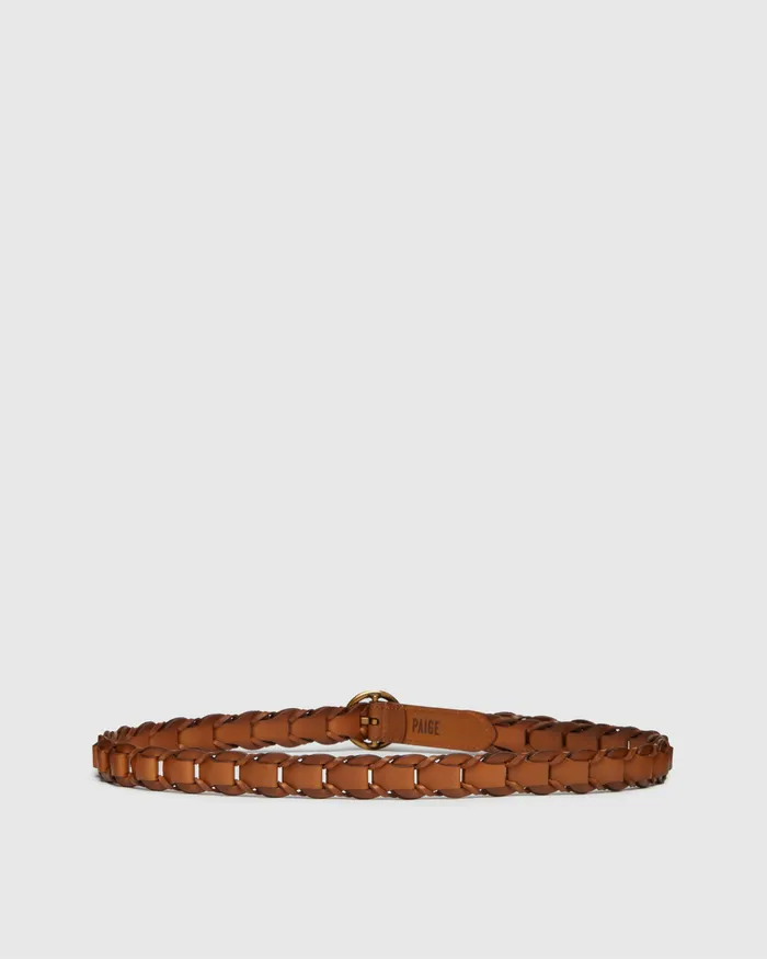 Shop Belts PAIGE Women Exclusive Harley Belt 8211 Tan Woven Elastic