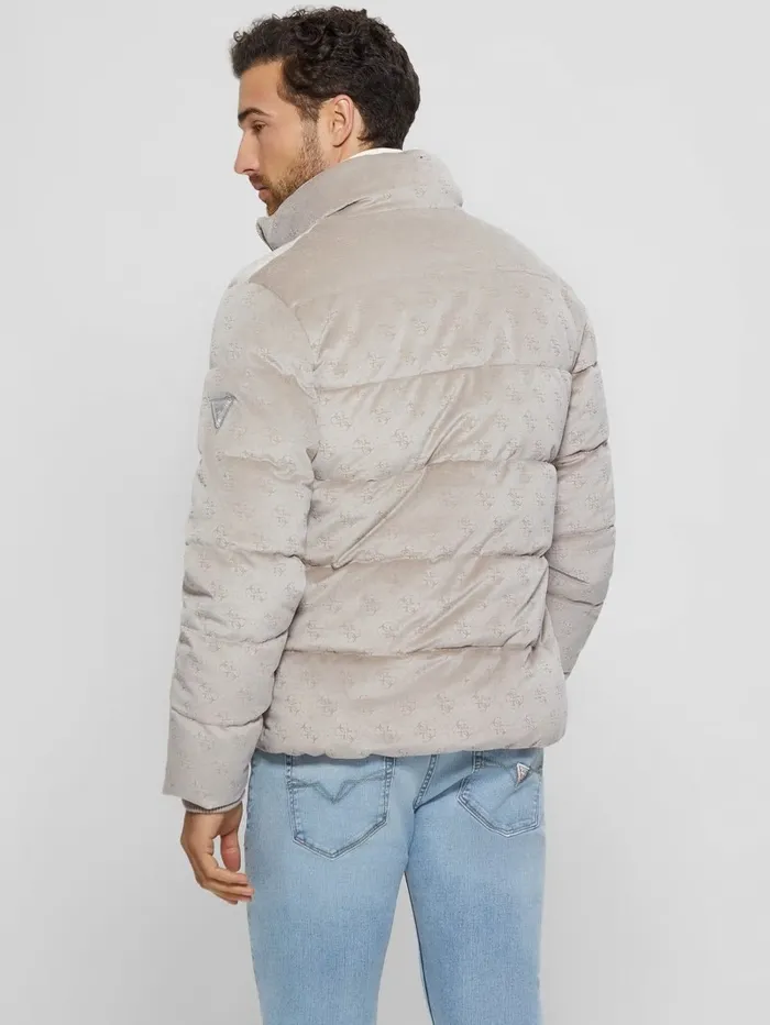 Signature Puffer Jacket Pasadena Stone 4g Logo Men Jackets and Coats GUESS Signature Puffer Jacket Pasadena Stone 4g Logo Men Jackets and Coats GUESS