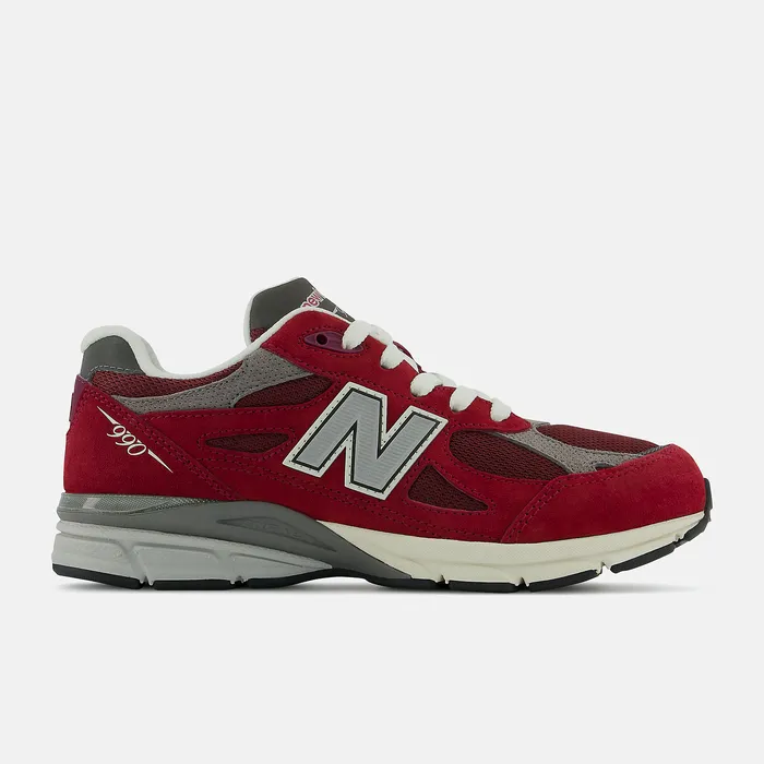 Size 35 8211 7 New Balance Kids 990v3 NB Scarlet with Marblehead