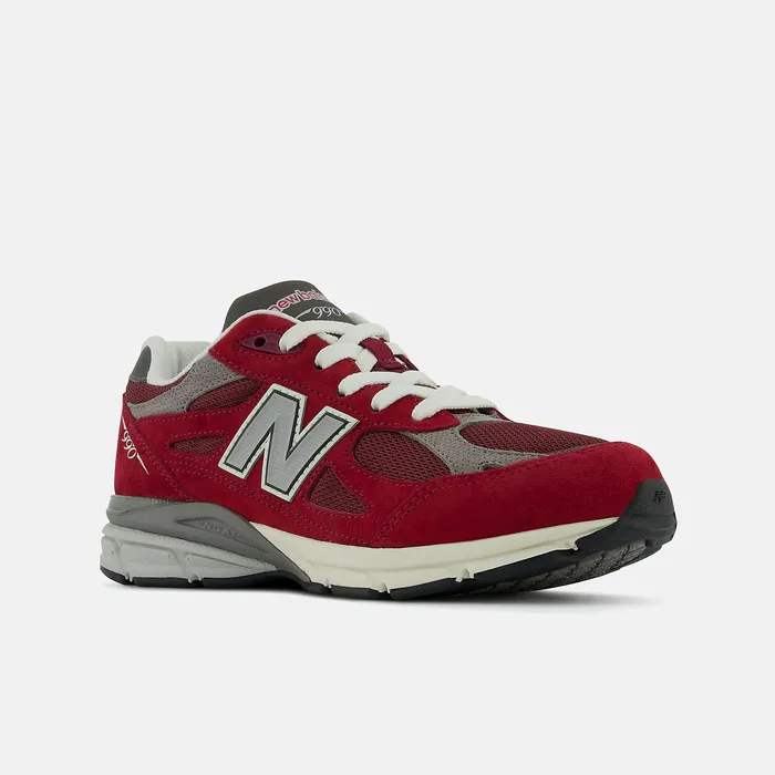 Size 35 8211 7 New Balance Kids 990v3 NB Scarlet with Marblehead Size 35 8211 7 New Balance Kids 990v3 NB Scarlet with Marblehead