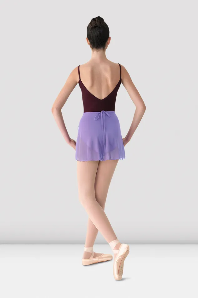 Skirts and Tutus Ladies Mirella Georgette Wrap Skirt Lilac 8211 Bloch Adult