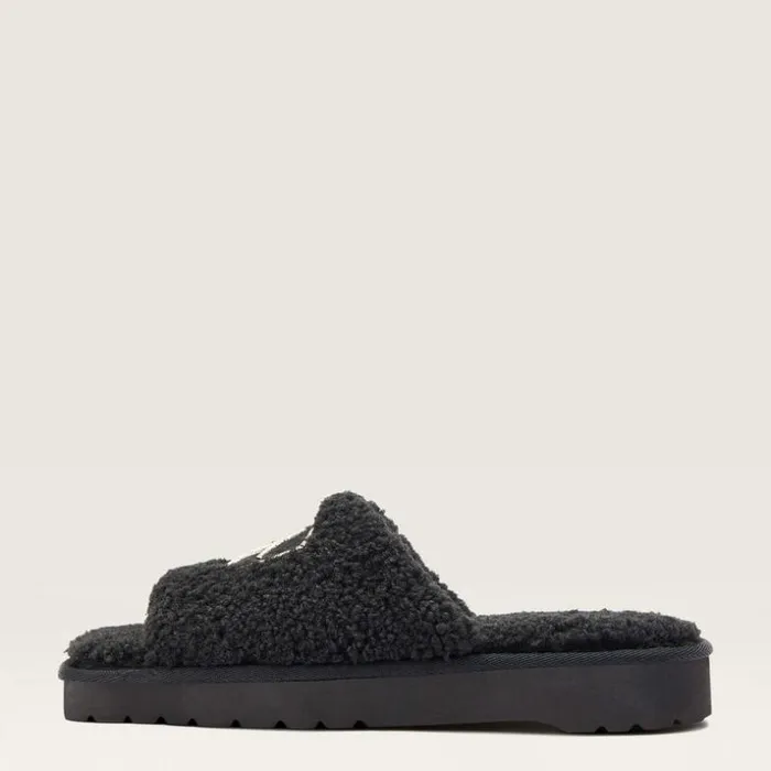 Slippers Women Ariat Cozy Chic Square Toe Slipper Fuzzy Black