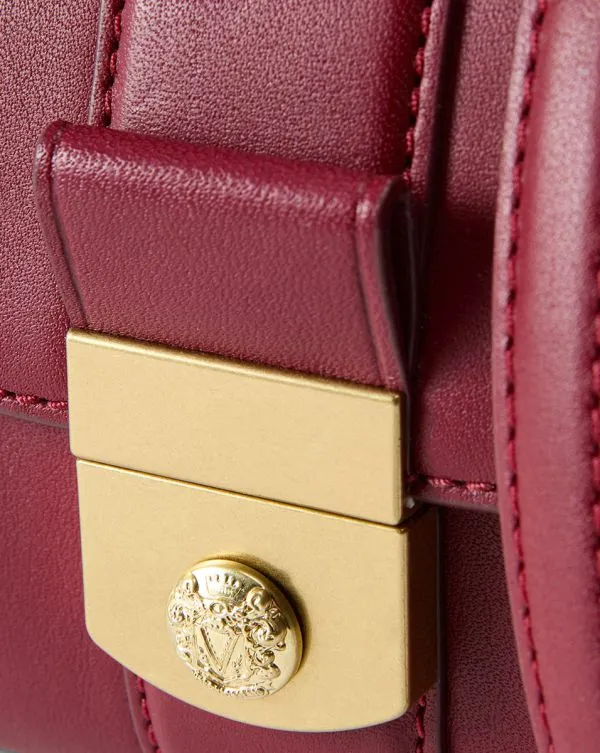 Small Crest Lock Trap Bag Oxblood Women Veronica Beard Handbags Small Crest Lock Trap Bag Oxblood Women Veronica Beard Handbags