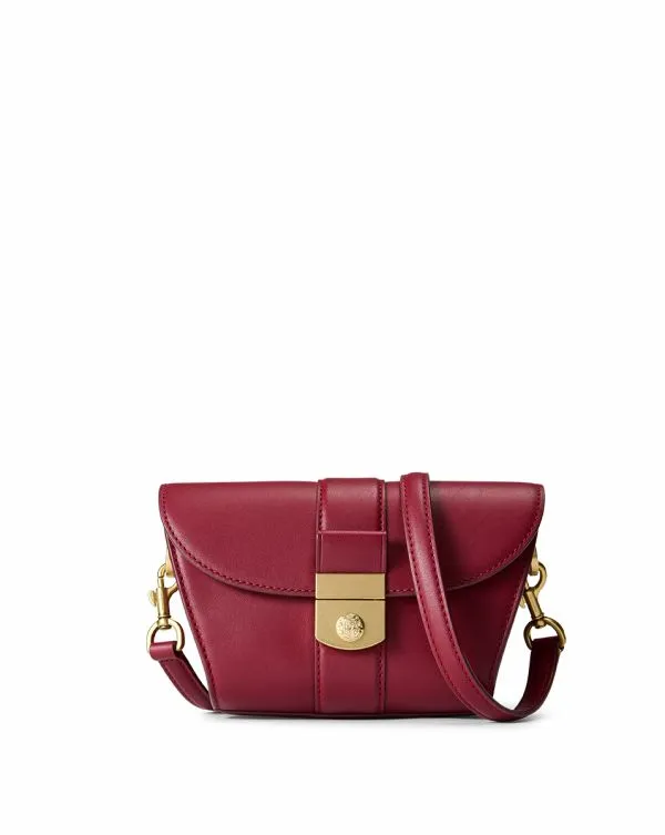 Small Crest Lock Trap Bag Oxblood Women Veronica Beard Handbags Small Crest Lock Trap Bag Oxblood Women Veronica Beard Handbags