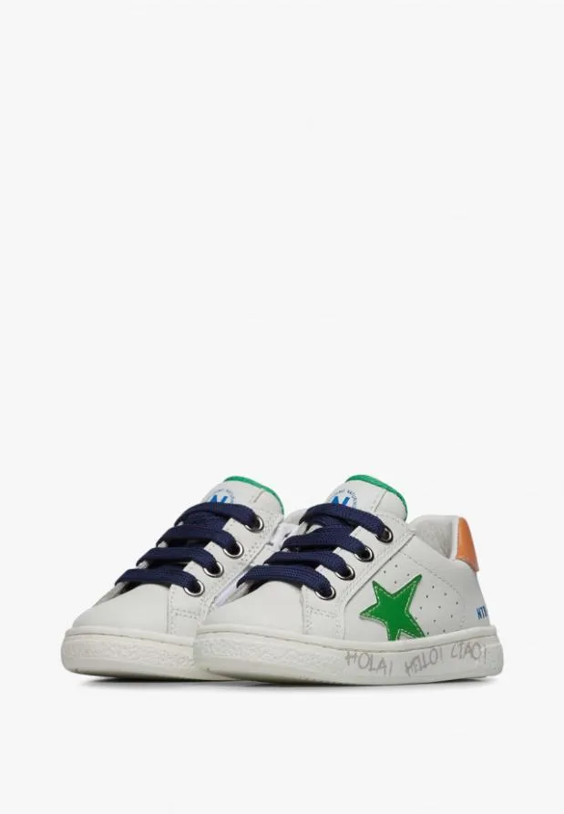 Sneakers Kids Naturino NATURINO PINN ZIP Whitegreen Sneakers Kids Naturino NATURINO PINN ZIP Whitegreen