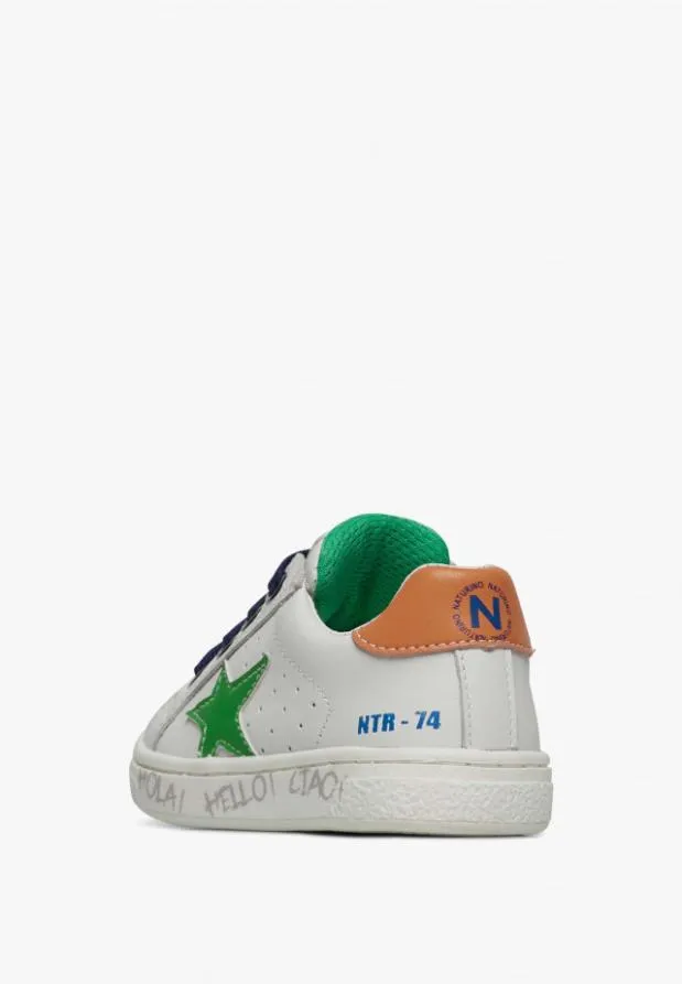 Sneakers Kids Naturino NATURINO PINN ZIP Whitegreen Sneakers Kids Naturino NATURINO PINN ZIP Whitegreen