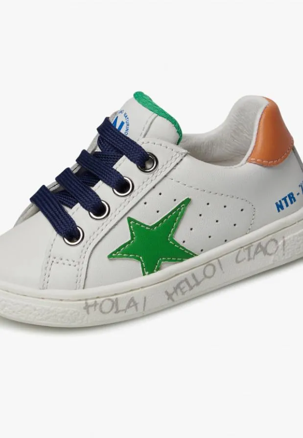 Sneakers Kids Naturino NATURINO PINN ZIP Whitegreen Sneakers Kids Naturino NATURINO PINN ZIP Whitegreen