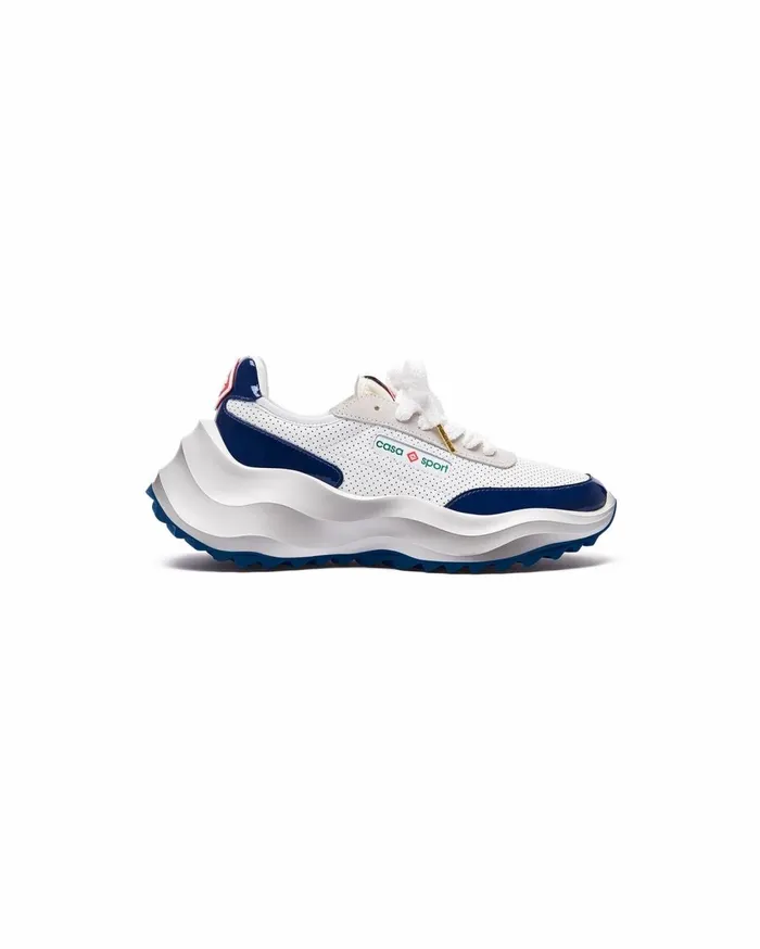 Sneakers Men Casablanca Paris Atlantis White and Midnight Navy Sneaker