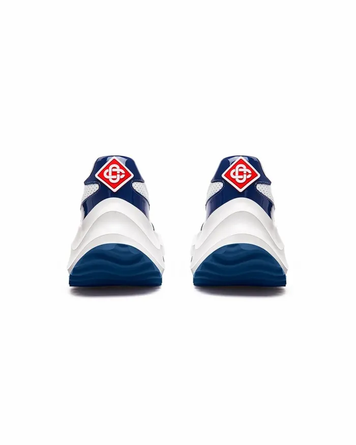 Sneakers Men Casablanca Paris Atlantis White and Midnight Navy Sneaker