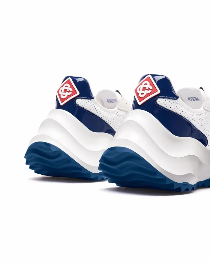 Sneakers Men Casablanca Paris Atlantis White and Midnight Navy Sneaker
