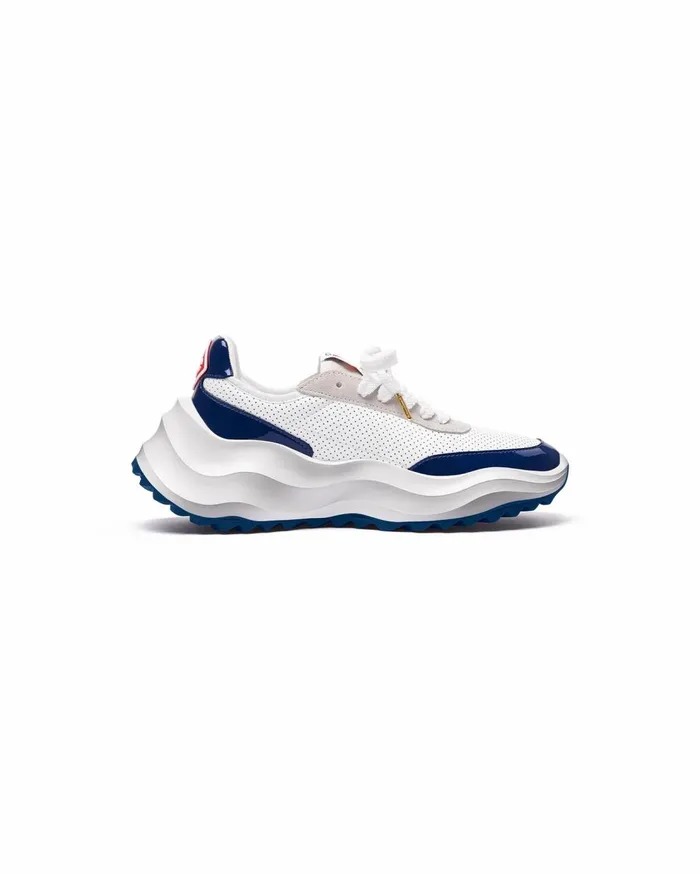 Sneakers Men Casablanca Paris Atlantis White and Midnight Navy Sneaker