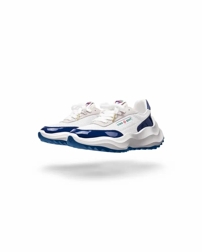 Sneakers Men Casablanca Paris Atlantis White and Midnight Navy Sneaker