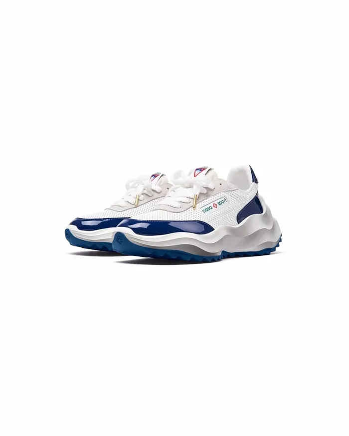 Sneakers Men Casablanca Paris Atlantis White and Midnight Navy Sneaker