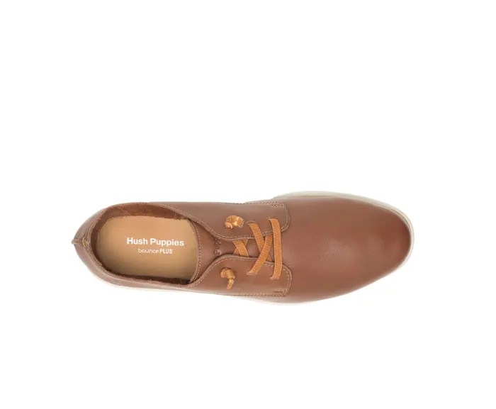 Sneakers Men Everyday Lace Up Cognac Leather Hush Puppies