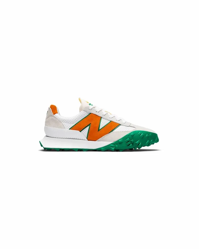 Sneakers MenWomen Casablanca Paris XC72 Green and Orange Casablanca And New Balance