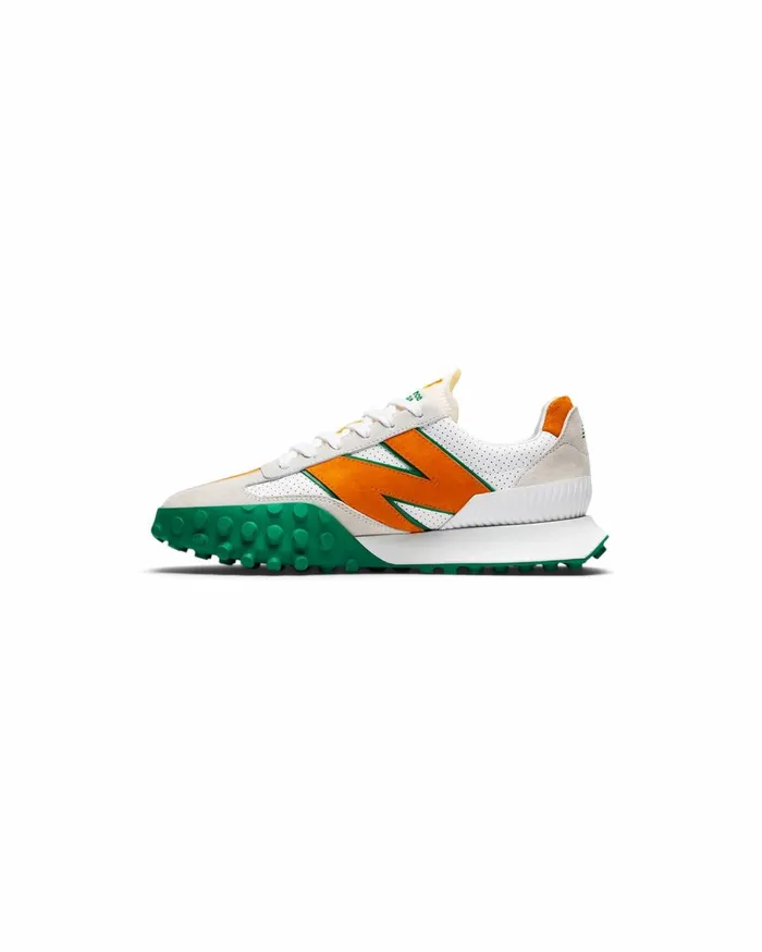 Sneakers MenWomen Casablanca Paris XC72 Green and Orange Casablanca And New Balance