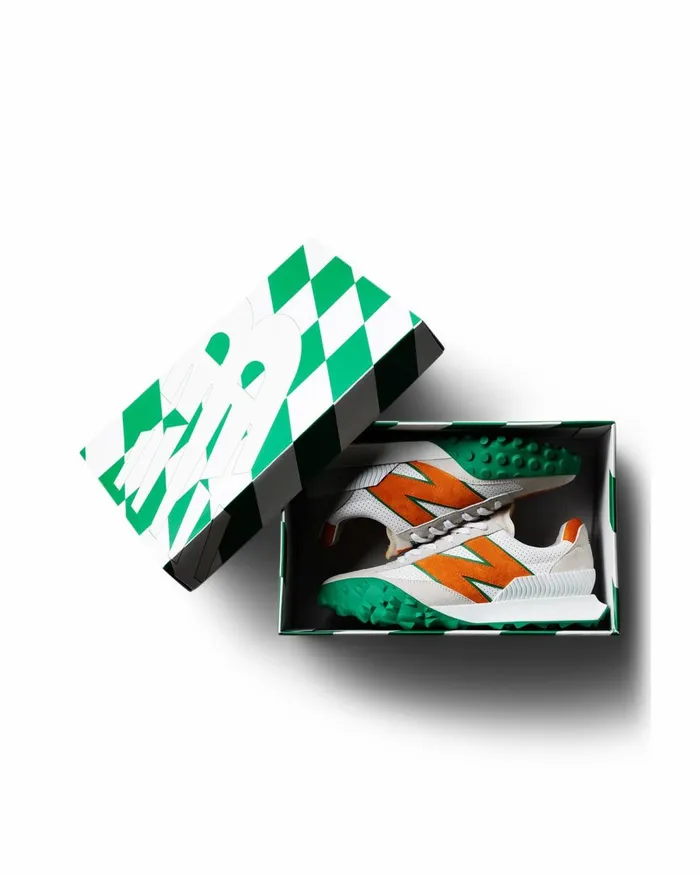 Sneakers MenWomen Casablanca Paris XC72 Green and Orange Casablanca And New Balance