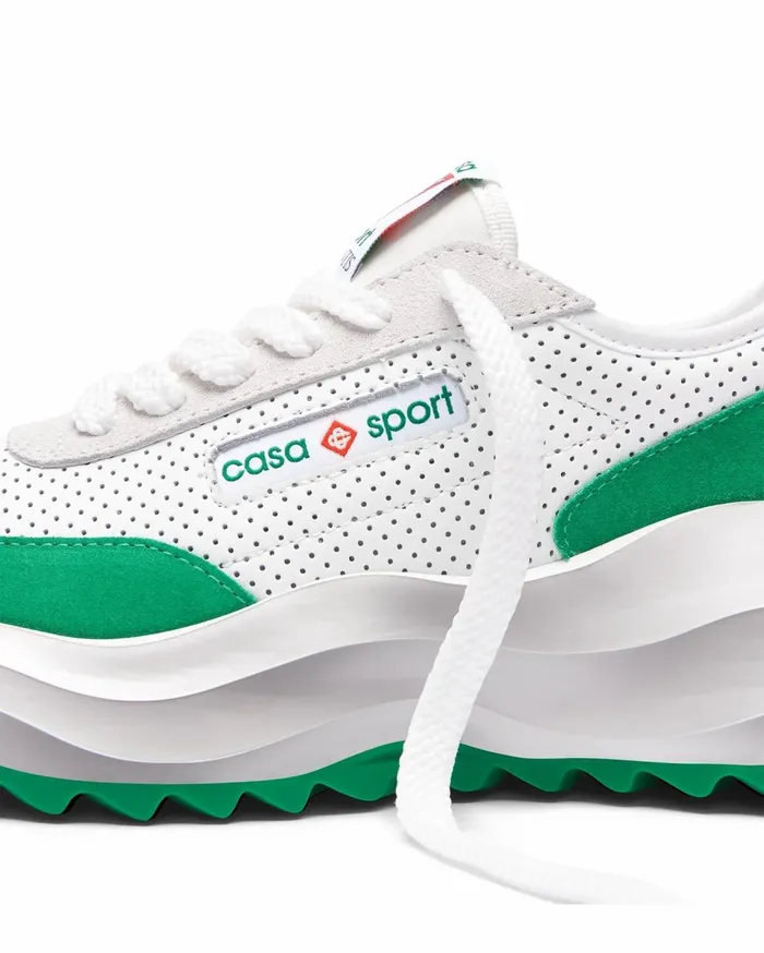 Sneakers Women Casablanca Paris Atlantis White and Tennis Green Sneaker