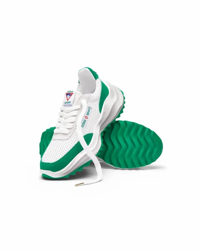 Sneakers Women Casablanca Paris Atlantis White and Tennis Green Sneaker