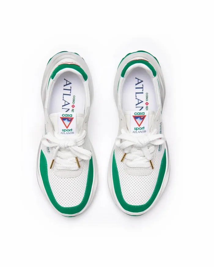 Sneakers Women Casablanca Paris Atlantis White and Tennis Green Sneaker