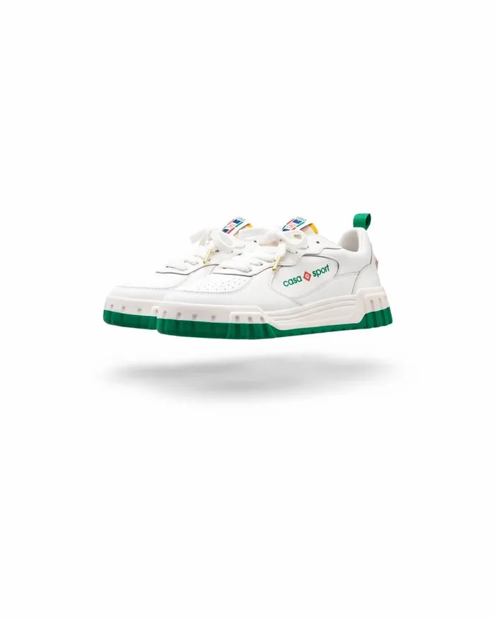 Sneakers Women Casablanca Paris Court White and Green Sneaker