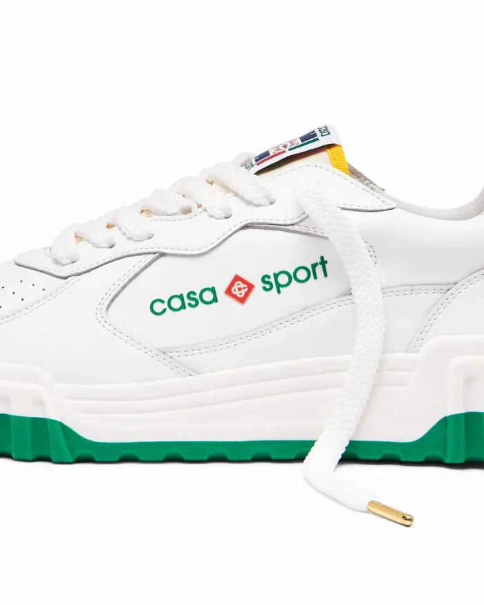 Sneakers Women Casablanca Paris Court White and Green Sneaker