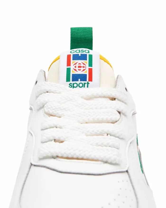 Sneakers Women Casablanca Paris Court White and Green Sneaker