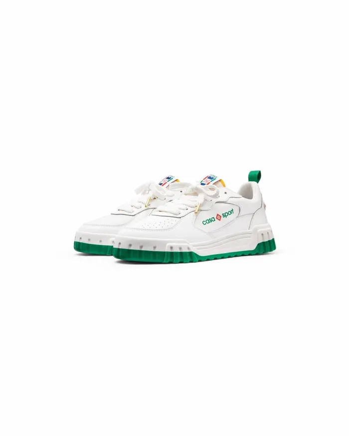 Sneakers Women Casablanca Paris Court White and Green Sneaker