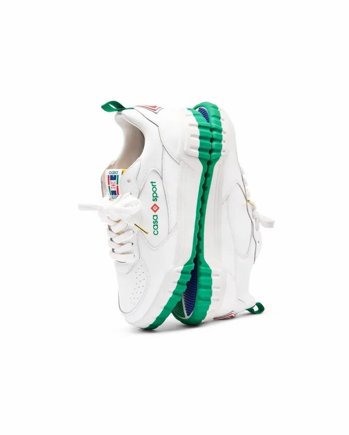 Sneakers Women Casablanca Paris Court White and Green Sneaker