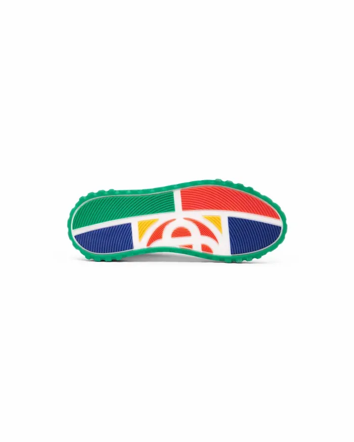 Sneakers Women Casablanca Paris Court White and Green Sneaker