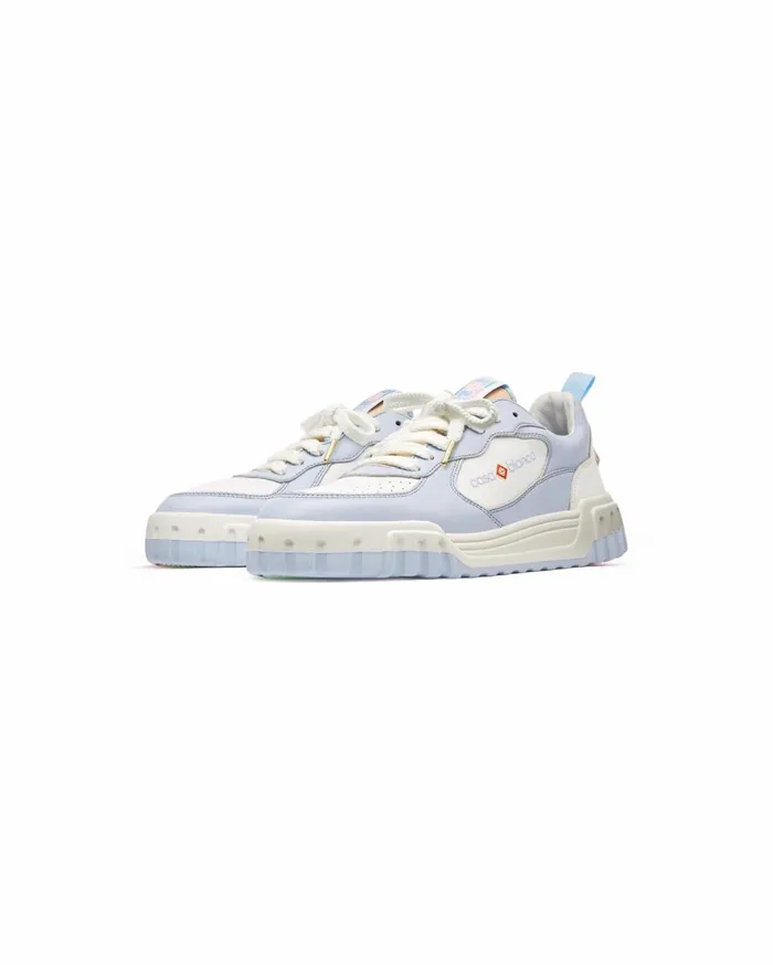 Sneakers Women Casablanca Paris Court White and Powder Blue Sneaker