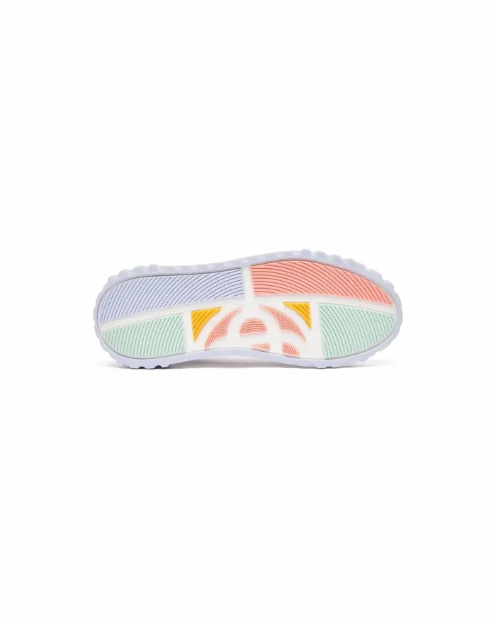 Sneakers Women Casablanca Paris Court White and Powder Blue Sneaker