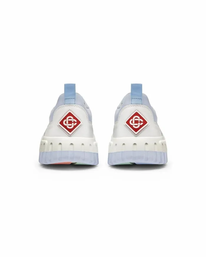 Sneakers Women Casablanca Paris Court White and Powder Blue Sneaker